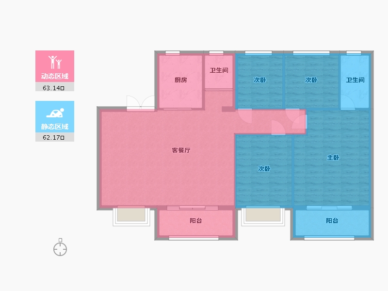 河北省-邢台市-美的碧桂园观澜壹号-148.00-户型库-动静分区