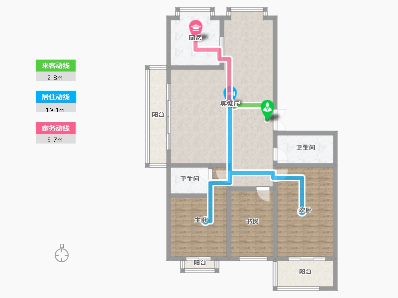 山东省-威海市-润泽小区-130.00-户型库-动静线