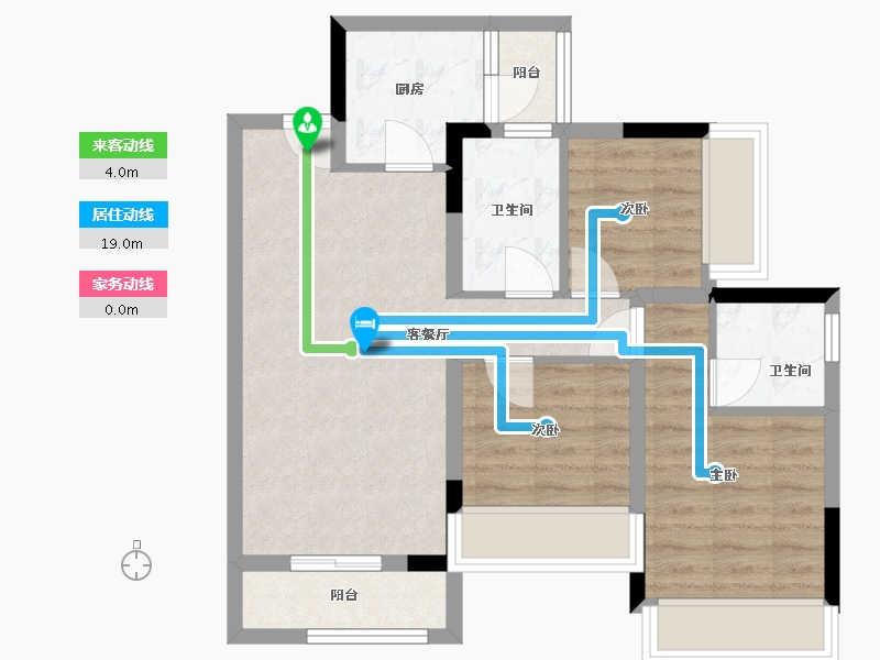 广西壮族自治区-桂林市-桂林融创九棠府-78.00-户型库-动静线