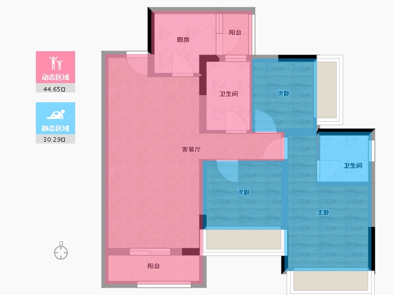 广西壮族自治区-桂林市-桂林融创九棠府-78.00-户型库-动静分区