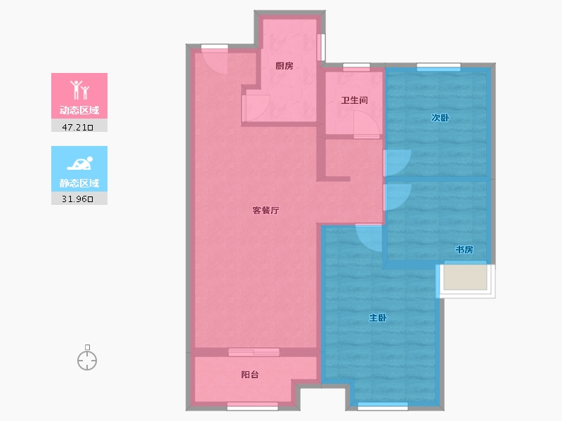 山东省-青岛市-金地锦辰-70.35-户型库-动静分区