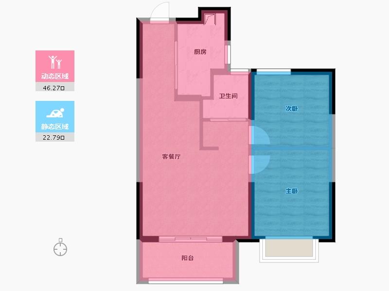 天津-天津市-天津新鸥鹏教育城-61.60-户型库-动静分区