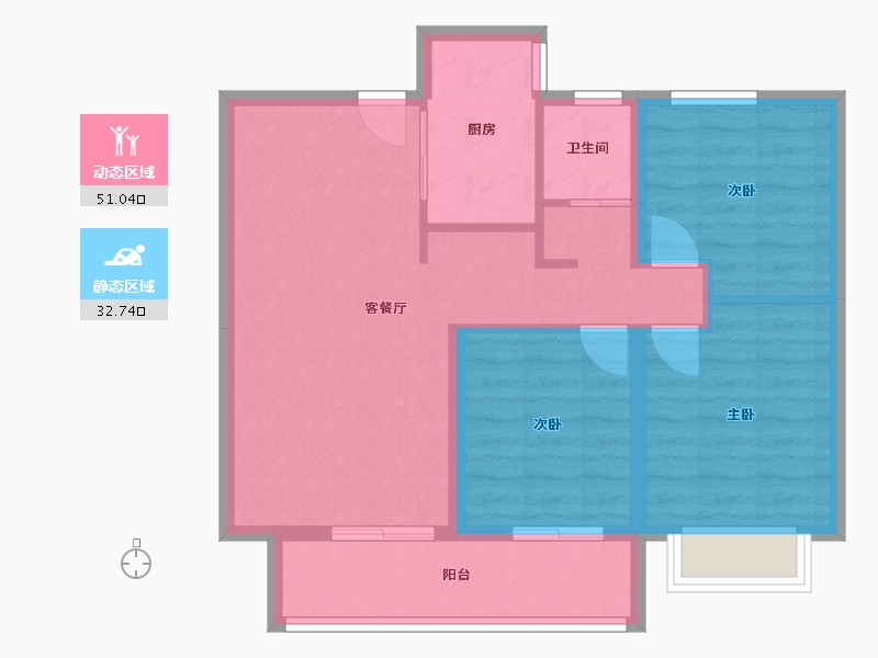 山东省-莱芜市-滨河学府-89.00-户型库-动静分区