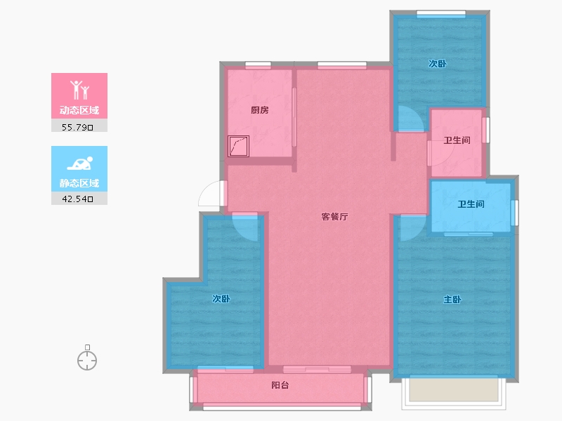 天津-天津市-玺越潮鸣-98.00-户型库-动静分区