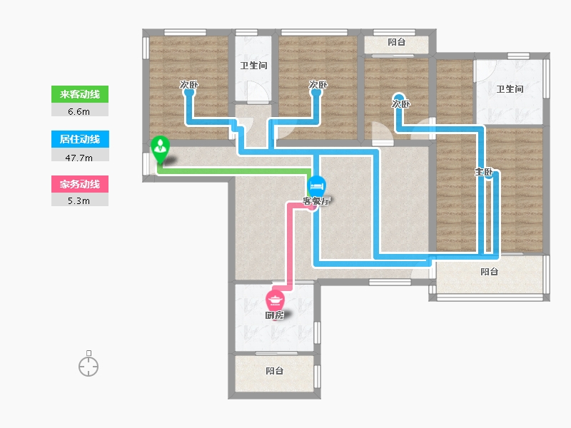 福建省-厦门市-海峡国际社区-一期-125.00-户型库-动静线