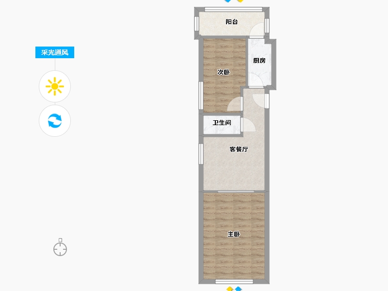 天津-天津市-新兴里-59.83-户型库-采光通风