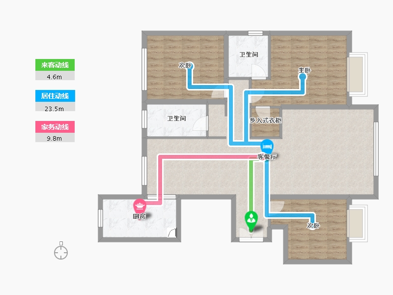 内蒙古自治区-包头市-东方壹号院-117.00-户型库-动静线