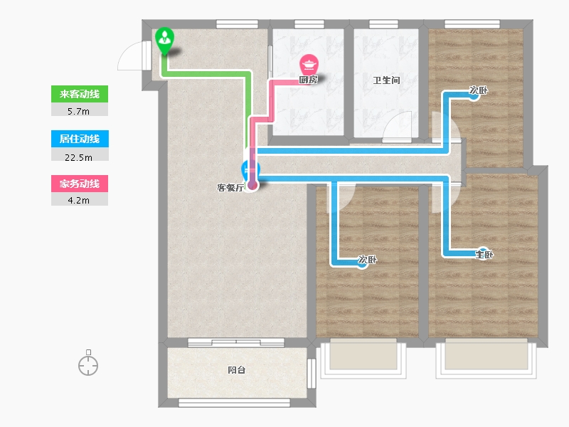 山东省-威海市-山能伴山林语二期-90.00-户型库-动静线