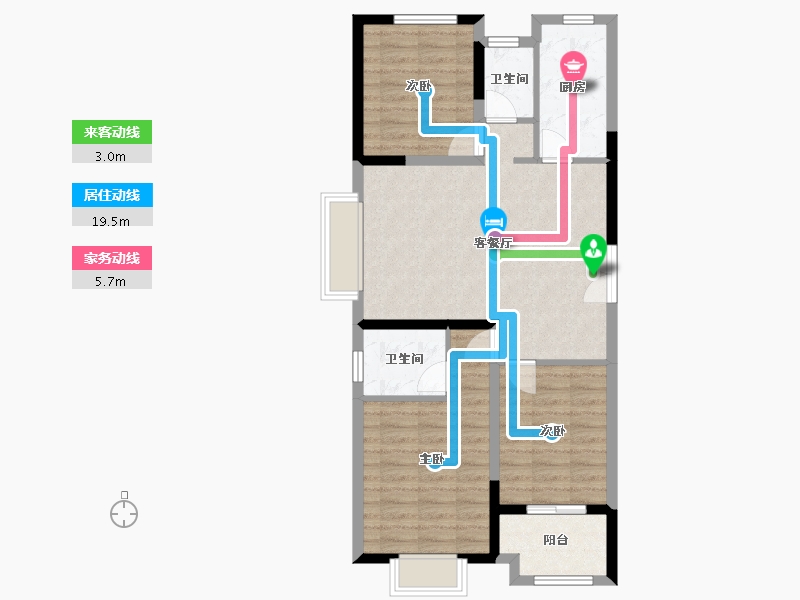 河南省-洛阳市-定鼎府-89.40-户型库-动静线