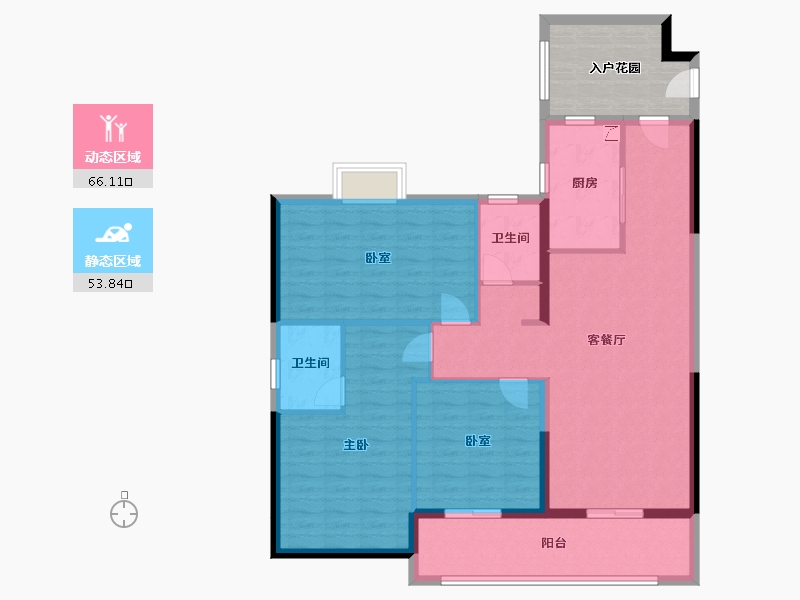 广东省-梅州市-荣华府-128.00-户型库-动静分区