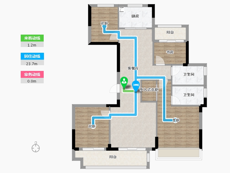 浙江省-台州市-铂璟府-102.00-户型库-动静线