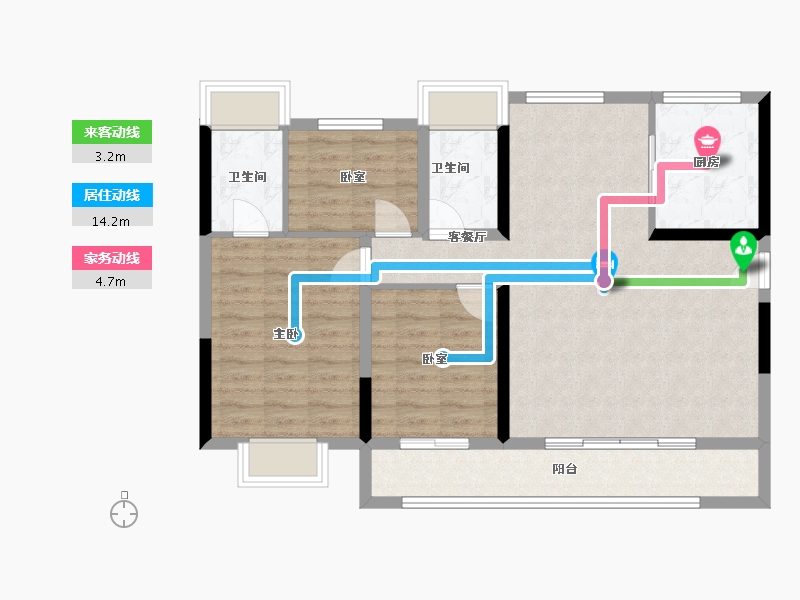 湖南省-永州市-嘉信悦府-88.00-户型库-动静线