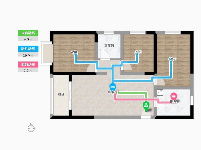 陕西省-西安市-绿城春风心语-78.00-户型库-动静线