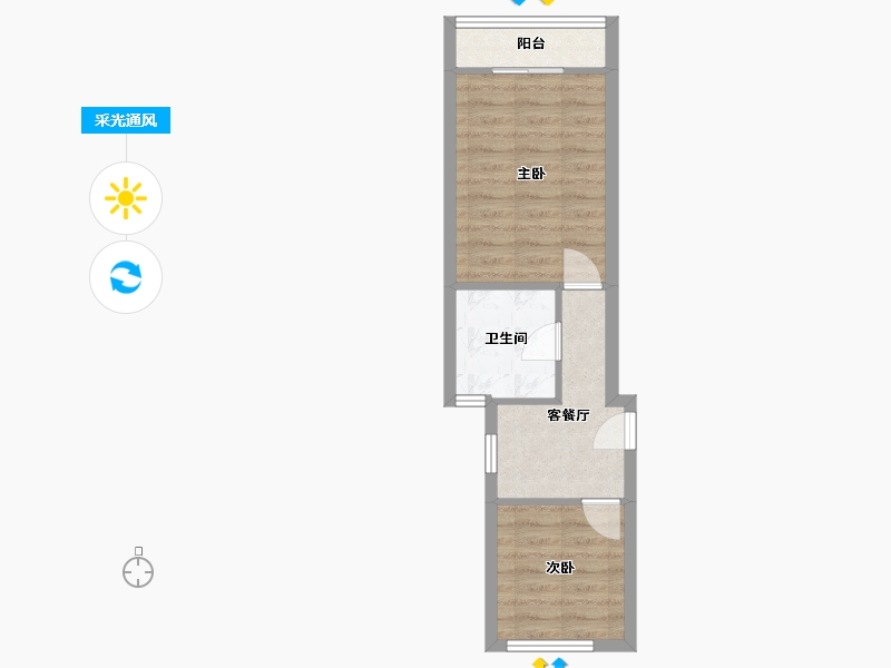 上海-上海市-华欣家园-43.00-户型库-采光通风