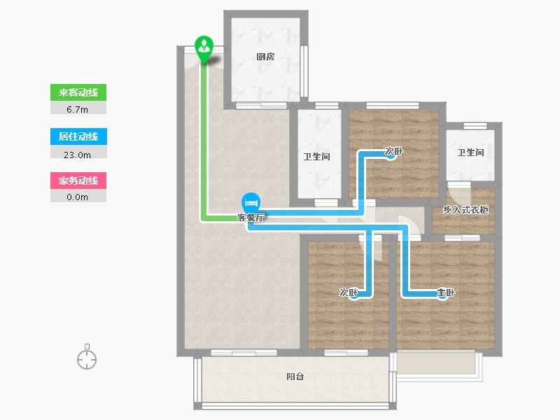 湖南省-娄底市-电力中央城-112.00-户型库-动静线