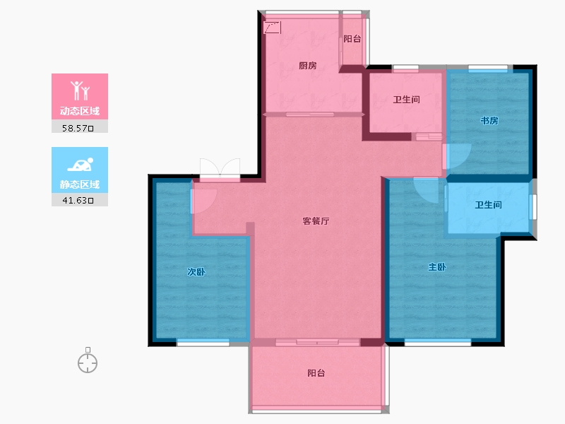 四川省-宜宾市-丽雅江宸-94.00-户型库-动静分区