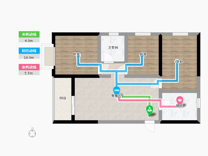 陕西省-西安市-绿城春风心语-78.00-户型库-动静线