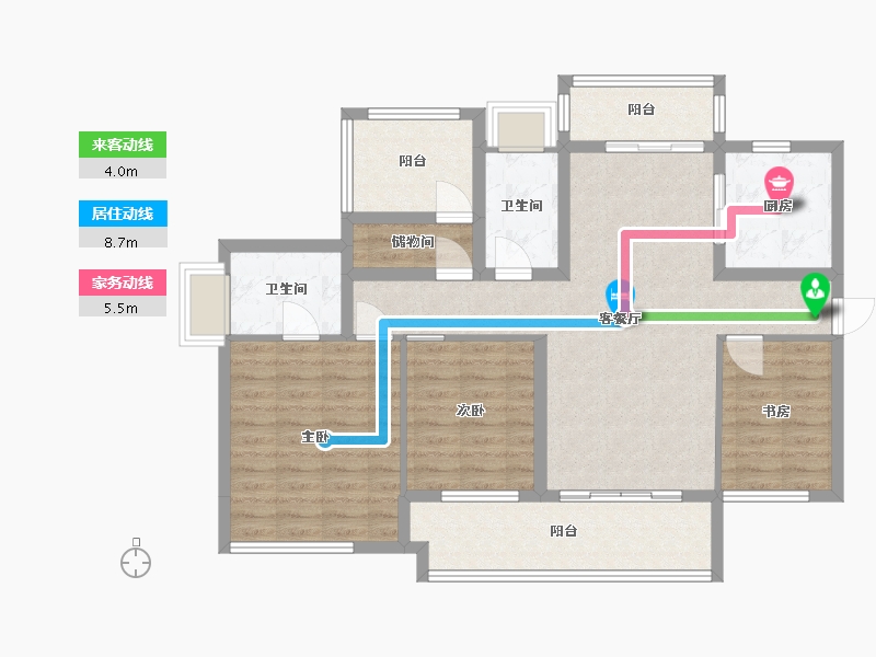 广东省-韶关市-保利中瑞-99.28-户型库-动静线