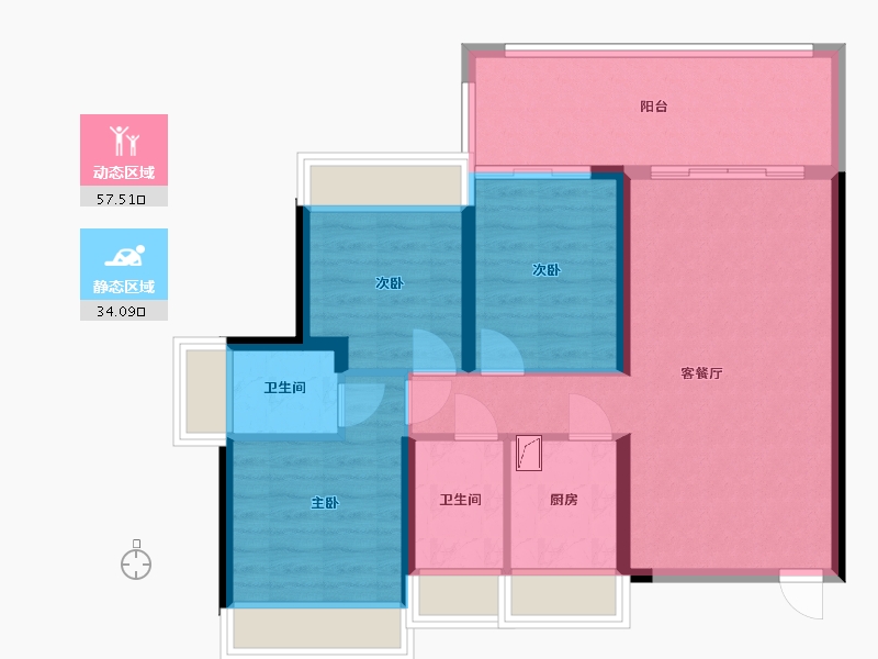 广东省-江门市-东方华城-121.81-户型库-动静分区