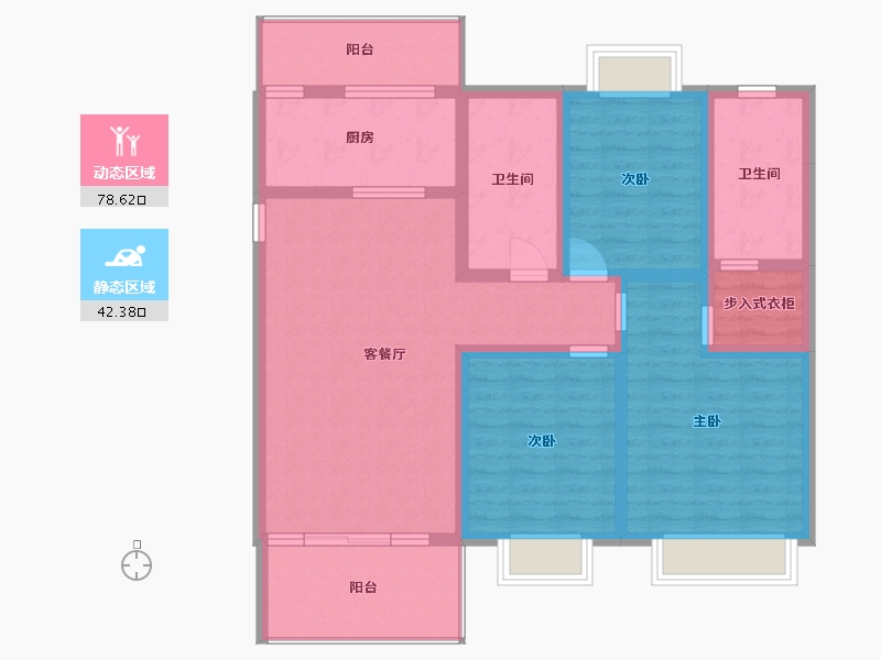 云南省-红河哈尼族彝族自治州-栖凤湾-112.30-户型库-动静分区