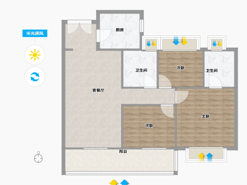 湖北省-武汉市-保利大都会建筑工地-100.00-户型库-采光通风