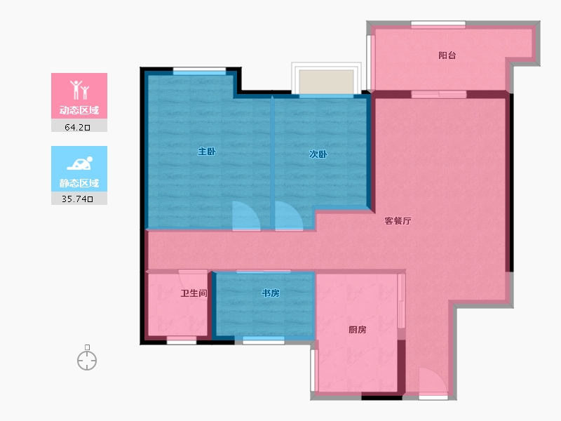 江苏省-无锡市-长泰国际社区-90.00-户型库-动静分区