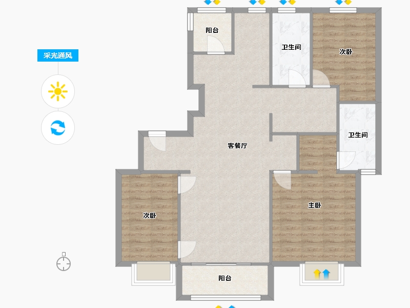 山东省-济南市-西城.济水上苑-113.27-户型库-采光通风