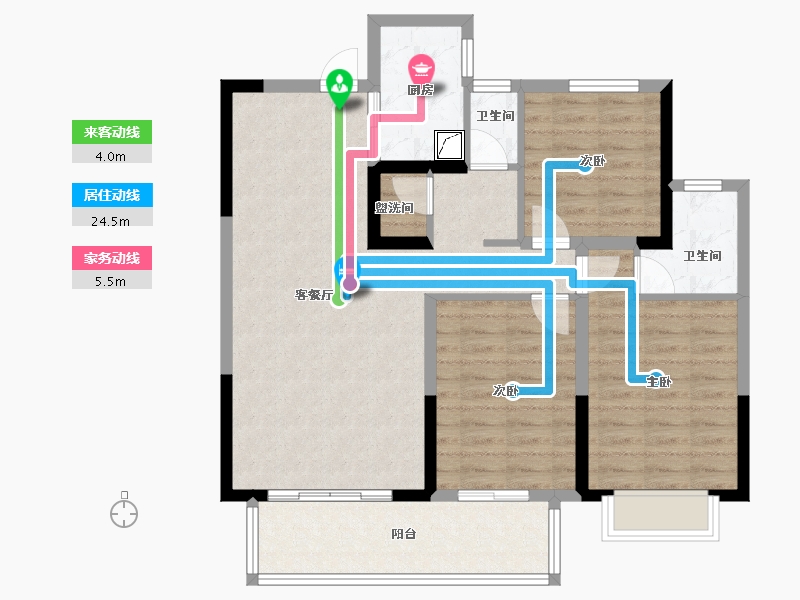 湖南省-岳阳市-荣湖城-117.00-户型库-动静线