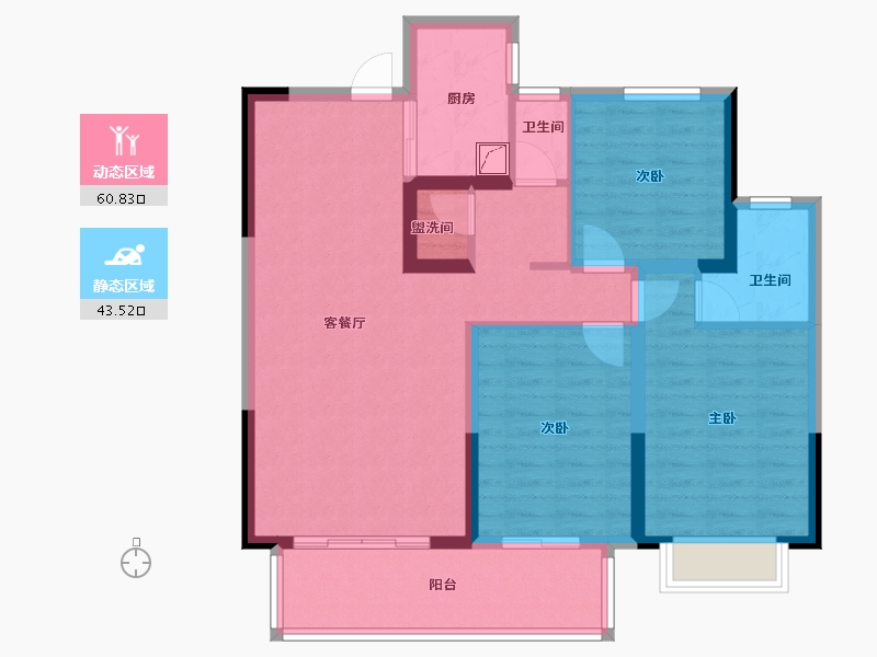 湖南省-岳阳市-荣湖城-117.00-户型库-动静分区