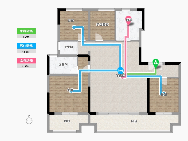 江苏省-连云港市-碧桂园九章赋-129.90-户型库-动静线