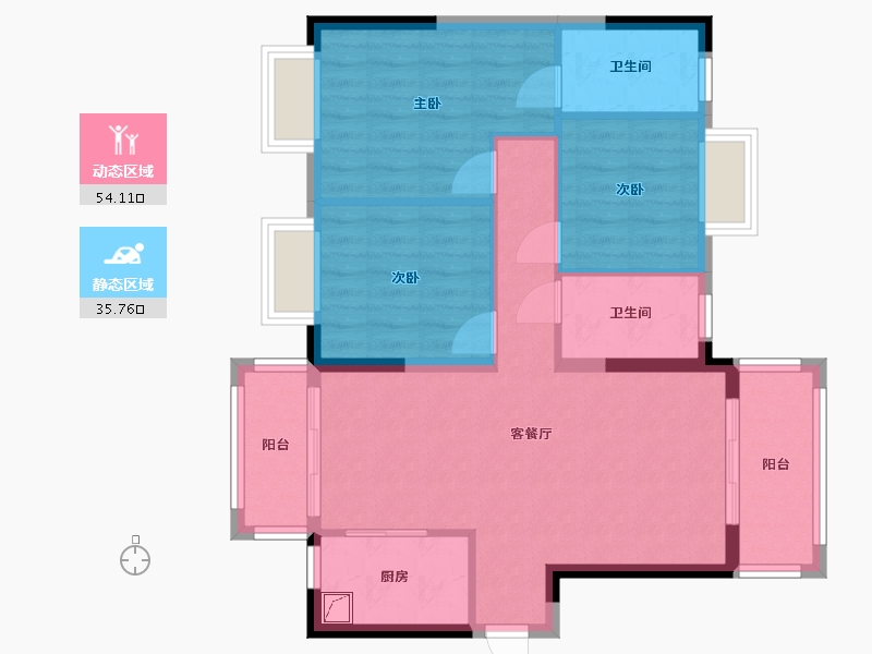 广东省-东莞市-御城花园-110.00-户型库-动静分区