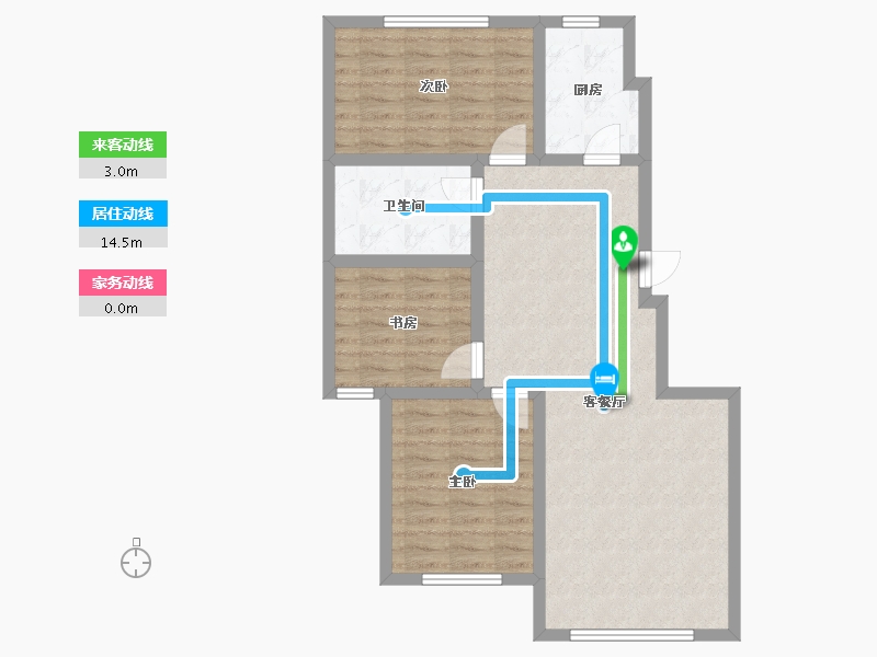 辽宁省-铁岭市-银泰活力城-93.55-户型库-动静线