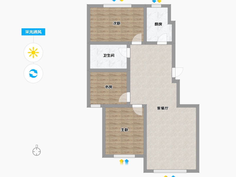 辽宁省-铁岭市-银泰活力城-93.55-户型库-采光通风