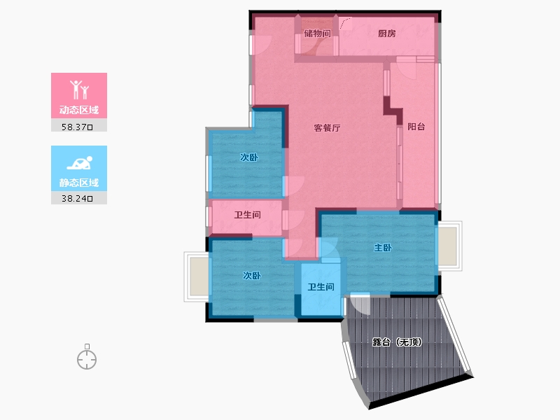 重庆-重庆市-中华奥城-99.00-户型库-动静分区