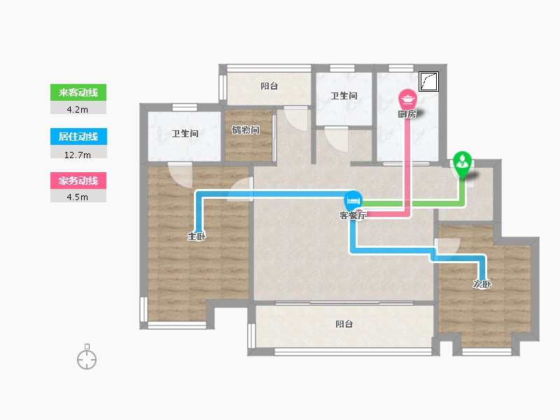 安徽省-合肥市-和悦庐鸣-79.38-户型库-动静线