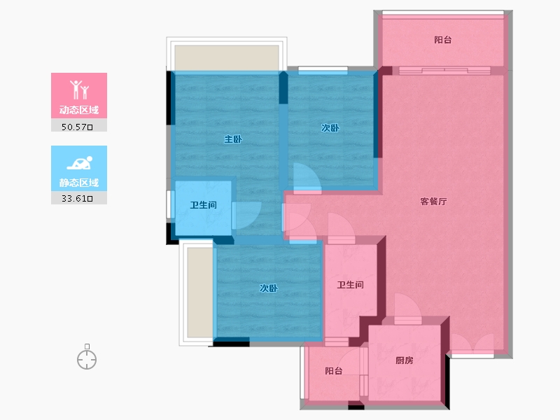 四川省-攀枝花市-澜公馆-76.99-户型库-动静分区