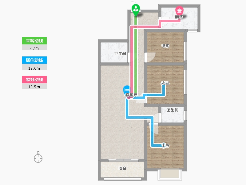 河南省-南阳市-悦澜湾-96.30-户型库-动静线