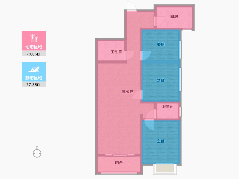 河南省-南阳市-悦澜湾-96.30-户型库-动静分区