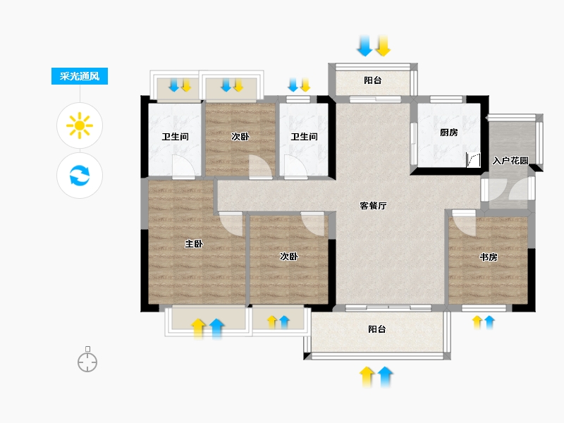 广东省-广州市-广州融创文旅城-90.00-户型库-采光通风