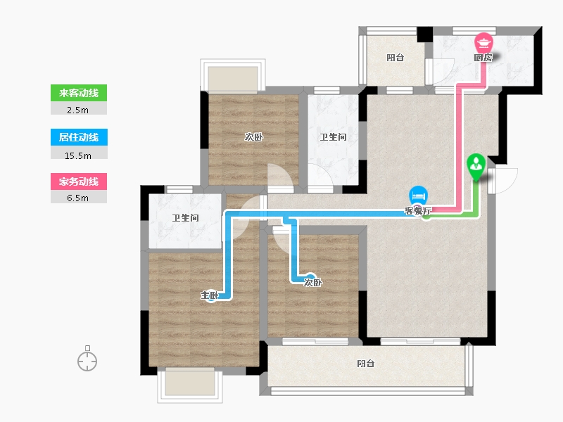 广东省-中山市-凯茵新城岭峰18-219.00-户型库-动静线