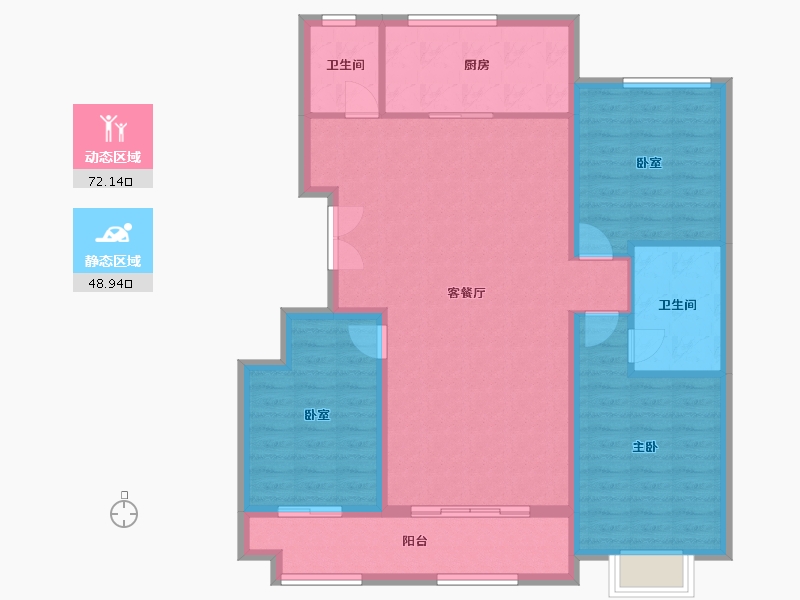 山东省-滨州市-恒新大都会-110.00-户型库-动静分区