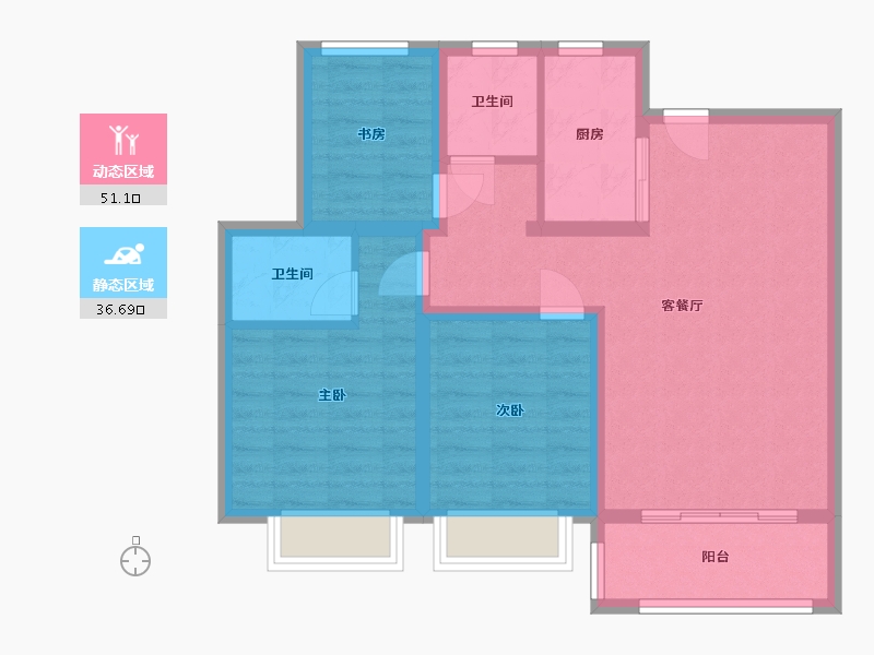 河南省-新乡市-水岸悦府-132.00-户型库-动静分区