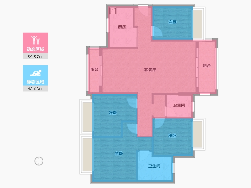 广西壮族自治区-玉林市-新世纪豪园-150.00-户型库-动静分区