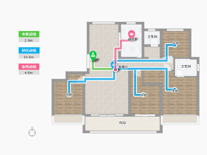 山东省-东营市-齐宸府-115.61-户型库-动静线