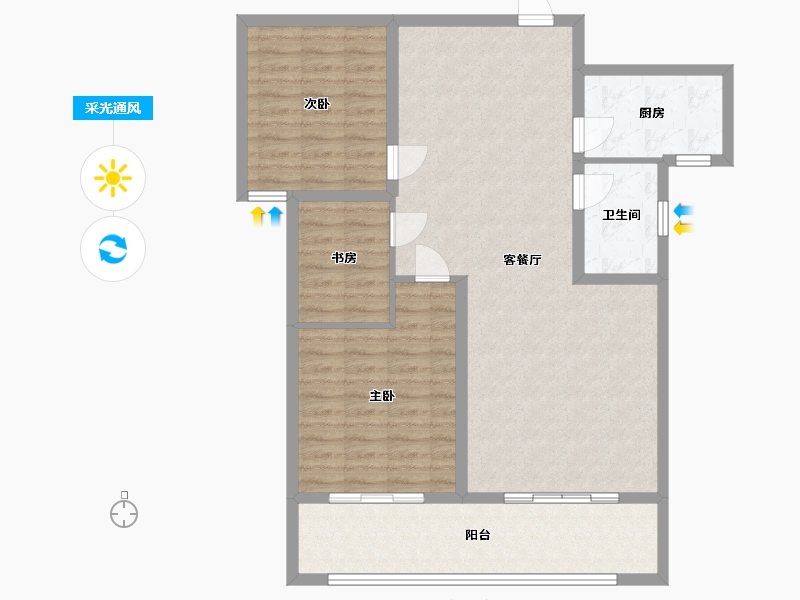 山东省-临沂市-新城福邸-101.00-户型库-采光通风