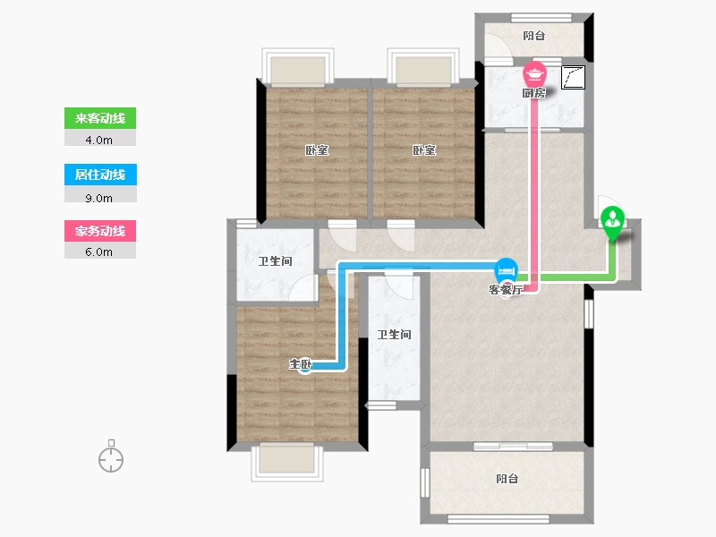 湖南省-娄底市-金信园林家园-137.40-户型库-动静线