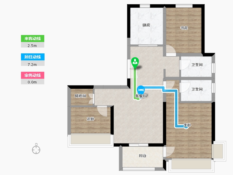 上海-上海市-绿地东上海-85.00-户型库-动静线