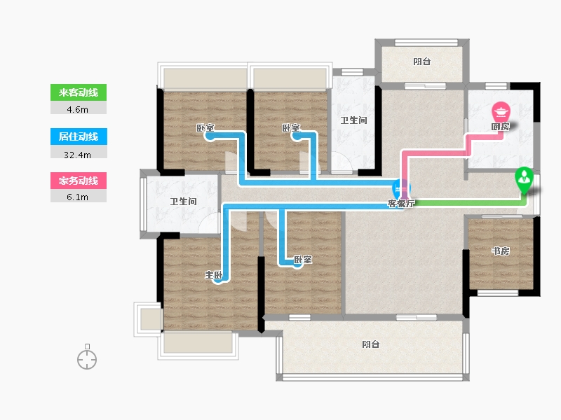 广东省-韶关市-丹霞新城-140.00-户型库-动静线