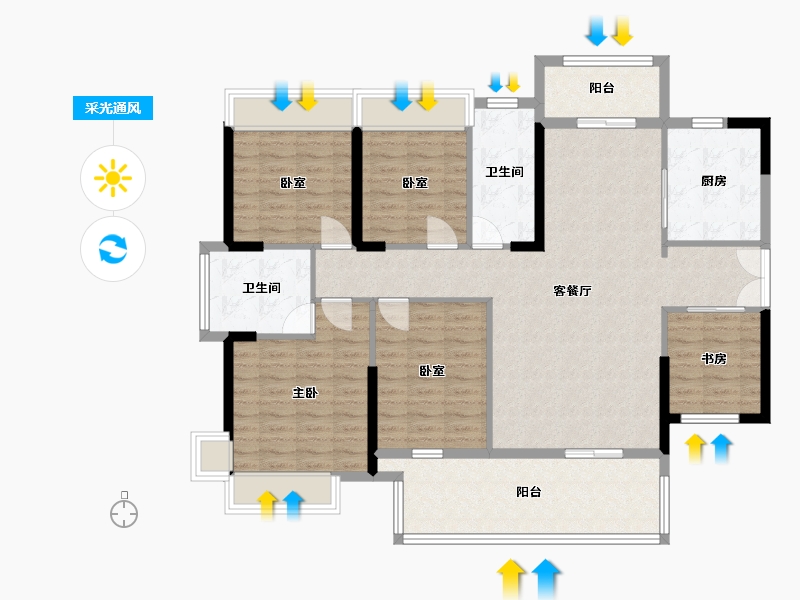 广东省-韶关市-丹霞新城-140.00-户型库-采光通风