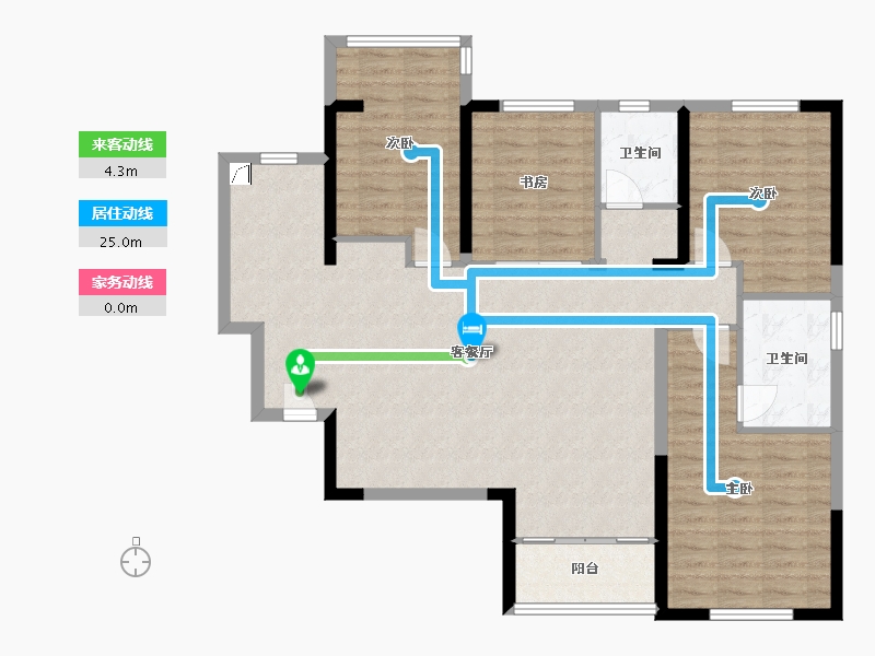 湖北省-宜昌市-江南时代小区-110.00-户型库-动静线